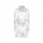 Women's White Marble Fleece Robe