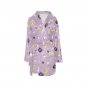 Women's Luna Bunny Star Moon Kawaii Anime Fleece Robe Purple
