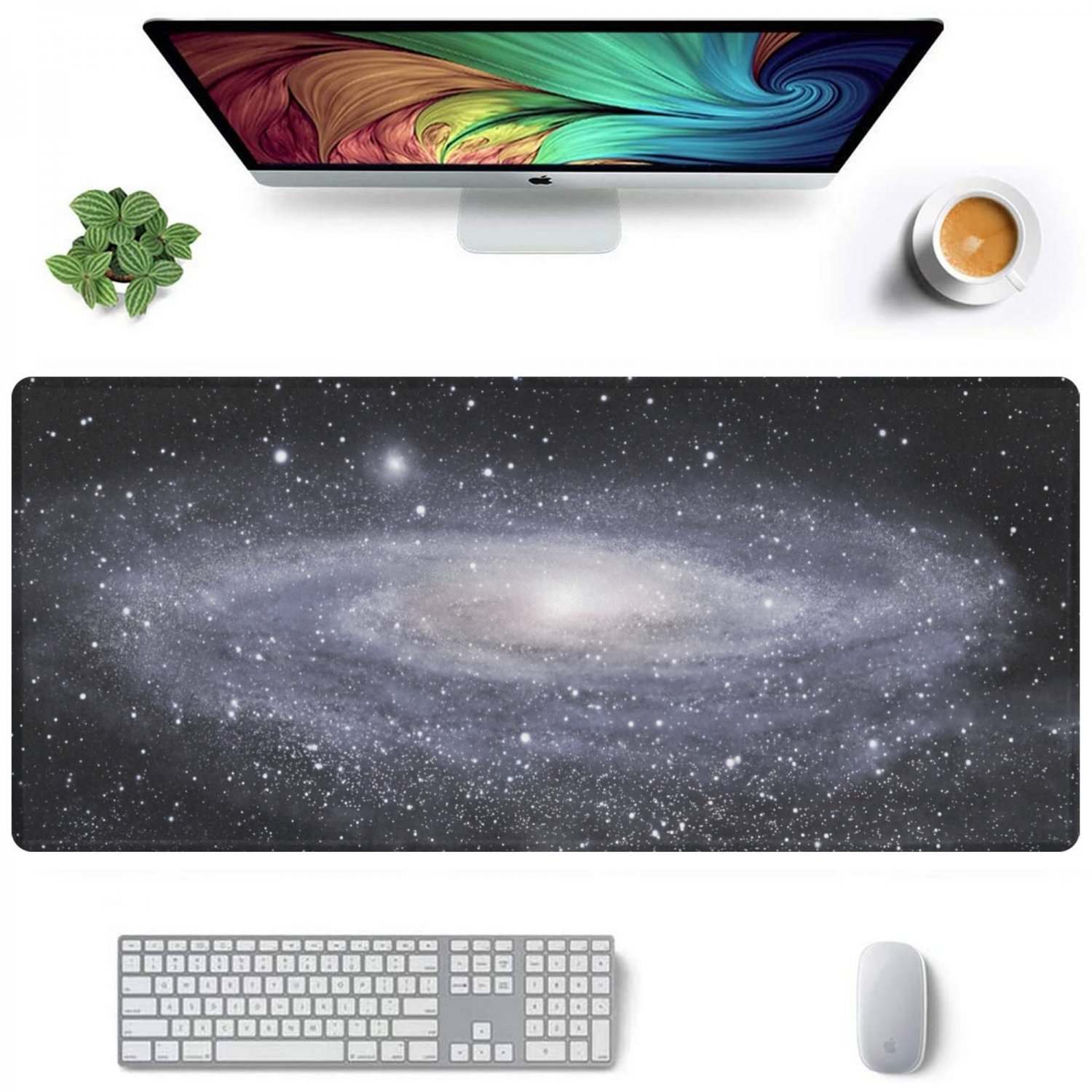 Galaxy Universe Rectangle Mousepad (35"x16")