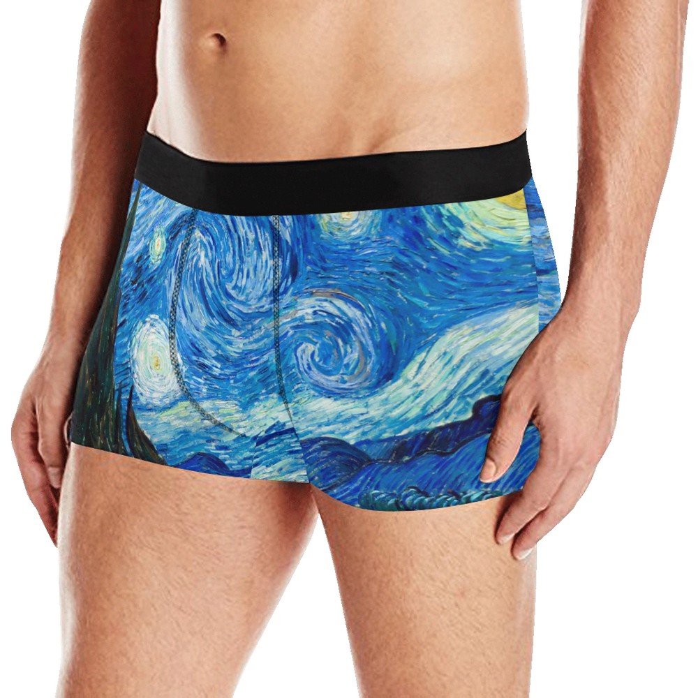 Men's Starry Night Van Gogh All Over Print Boxer Briefs