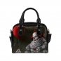 Pennywise Scary Clown PU Leather Shoulder Handbag Bag