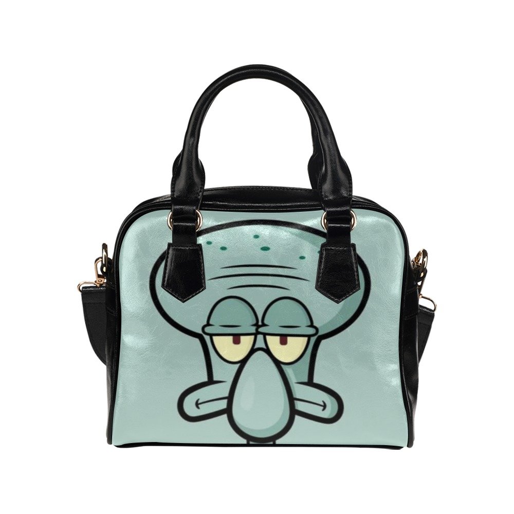 Squidward PU Leather Shoulder Handbag Bag