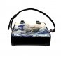 The Great Wave Tsunami Hokusai Anime Pirate Ship PU Leather Shoulder Handbag Bag