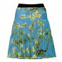 Woman Almond Blossom Van Gogh Flower Three-Tiered Skirt (Size XS to 2XL)