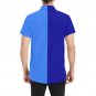 Men's Two Tone Colors Blue Short Sleeve Button Down Shirt (Size S-5XL)