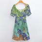 Woman Van Gogh Irises Floral Sweetheart Neck Puff Sleeve Dress (Size 2XS to 6XL)