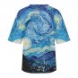 Woman's Starry Night Art Loose Fit Drop-Shoulder Mid-Sleeve T-Shirt (Size S to 5XL)