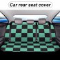 Checkered Black Green Anime Car Rear Seat Cover