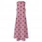 Woman Asanoha Japanese Pattern Sleeveless Loose Fit Long Dress (Size S to 5XL)
