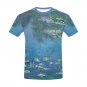 US SIZE Water Lilies Claude Monet Men's Full Print T-Shirt Tee