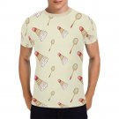 US SIZE Shuttlecock Badminton Men's Full Print T-Shirt Tee
