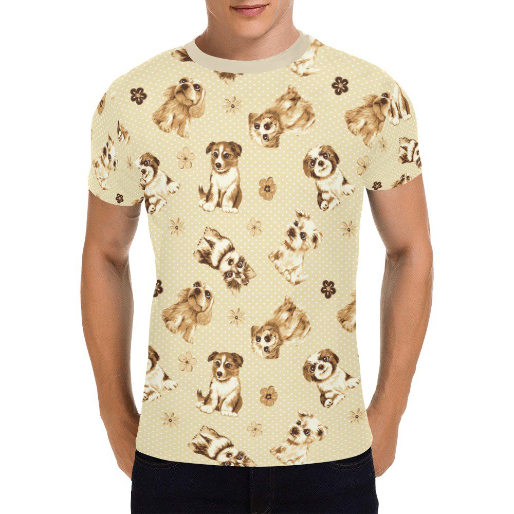 US SIZE Dogs Men's Full Print T-Shirt Tee