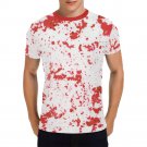 US SIZE Blood Splatter Spatter Halloween Men's Full Print T-Shirt Tee