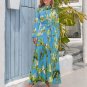 Woman Van Gogh Almond Blossom Long Sleeve High Neck Long Dress (Size XS to XL)