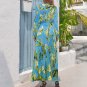 Woman Van Gogh Almond Blossom Long Sleeve High Neck Long Dress (Size XS to XL)