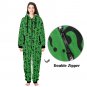 Riddler Riddle Green Questions Flannel Hooded Onesie Pajamas For Adults