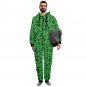 Riddler Riddle Green Questions Flannel Hooded Onesie Pajamas For Adults