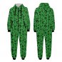 Riddler Riddle Green Questions Flannel Hooded Onesie Pajamas For Adults