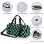 Demon Anime Black Green Checkered Checkerboard Gym Bag
