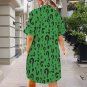 Riddler Green Questions Button Front Shirt Dress (Size XS - 5XL)