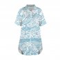 Blue Line Cloud Button Front Shirt Dress (Size XS - 5XL)