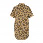 Leopard Pattern Button Front Shirt Dress (Size XS - 5XL)