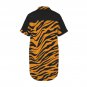 Tiger Stripes Black Tone Pattern Button Front Shirt Dress (Size XS - 5XL)