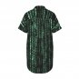 Matrix Raining Programming Code Button Front Shirt Dress (Size XS - 5XL)