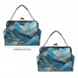 Marble Blue Kisslock Crossbody Shoulder Bag