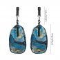 Marble Blue Kisslock Crossbody Shoulder Bag