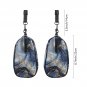 Marble Navy Kisslock Crossbody Shoulder Bag