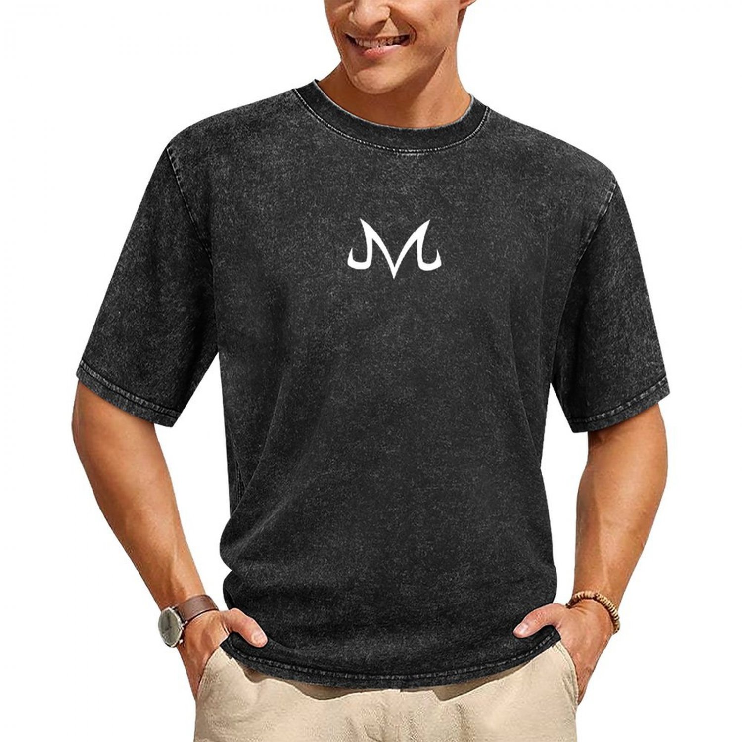 Majin Vintage Wash Tee T-Shirt Front Side Print (Made in USA, Ship to USA Only)