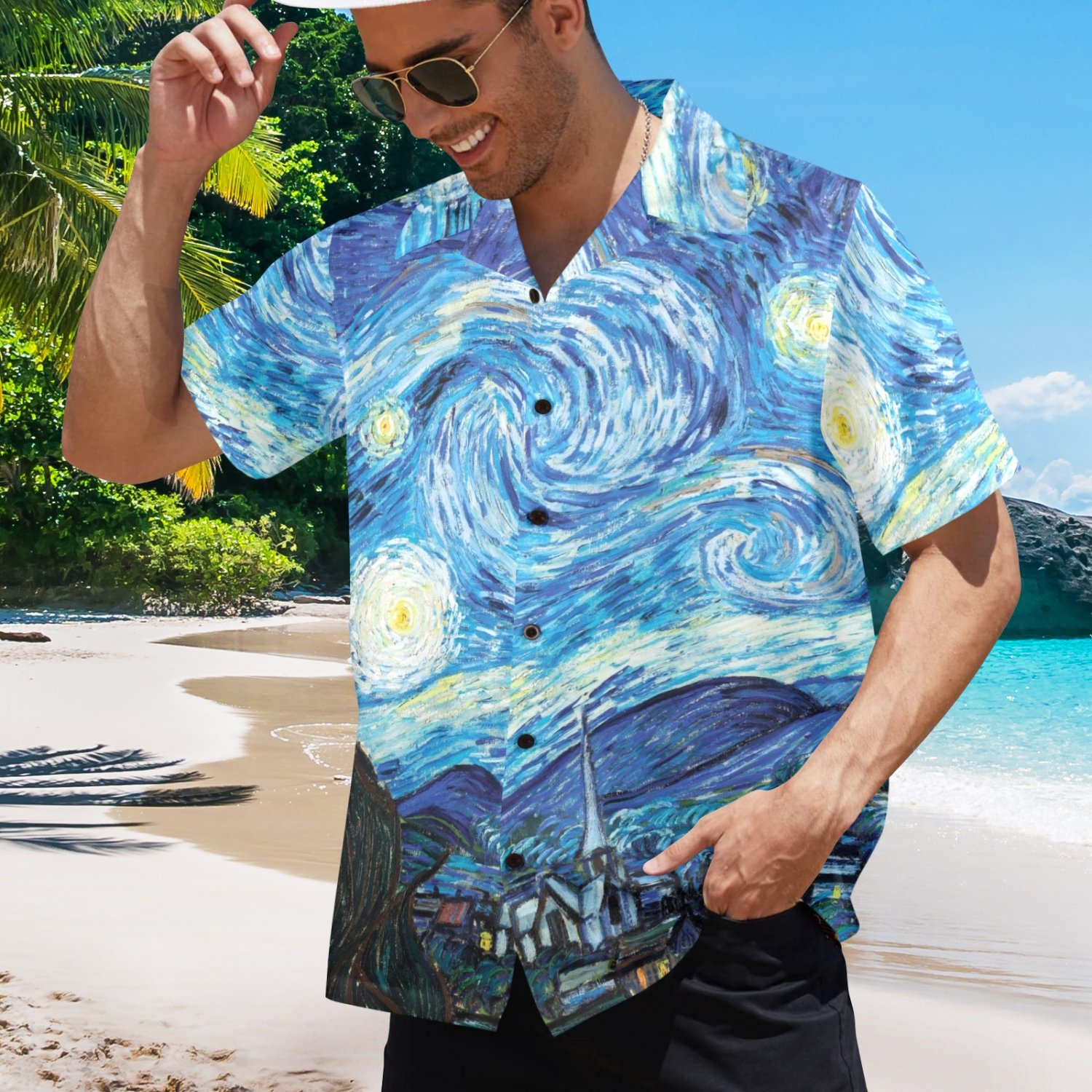 Men's Van Gogh Starry Night Hawaiian Shirt (Size S-5XL)