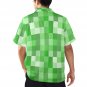 Men's Game Inspired Green Pixel Hawaiian Shirt (Size S-5XL)