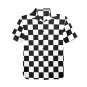 Men's Black and White Checkerboard Hawaiian Shirt (Size S-5XL)