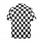 Men's Black and White Checkerboard Hawaiian Shirt (Size S-5XL)