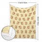 Caypbara Cream Double-Layer Flannel Sherpa Blanket 51" × 59"