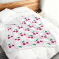 Cherry Double-Layer Flannel Sherpa Blanket 51" × 59"