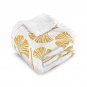 Gingko Biloba Gold Leaves Double-Layer Flannel Sherpa Blanket 51" &Atilde;� 59"