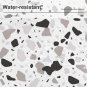 Monochrome Terrazo Pattern Round Tablecloth 36" 50" 60" 70"