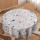 Gray Terrazo Pattern Round Tablecloth 36" 50" 60" 70"