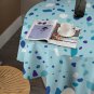 Sky Blue Terrazo Pattern Round Tablecloth 36" 50" 60" 70"