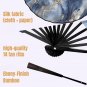 Navy Marble Double-Sided Custom Folding Fan