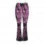 Women's V-Crossover High Waisted Flare Leggings, Pink Black Grunge Pattern