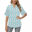 Women's Husky Dog Lover Hawaiian Shirt (Size 2XS-5XL)
