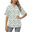 Women's Golden Retriever Dog Lover Hawaiian Shirt (Size 2XS-5XL)