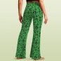 Women's V-Crossover High Waisted Flare Leggings, Questions Green Riddler