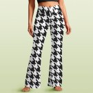 Women's V-Crossover High Waisted Flare Leggings, Houndstooth Pattern