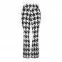 Women's V-Crossover High Waisted Flare Leggings, Houndstooth Pattern