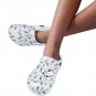Adults Clogs Blue Leaves Pattern Size 36-48